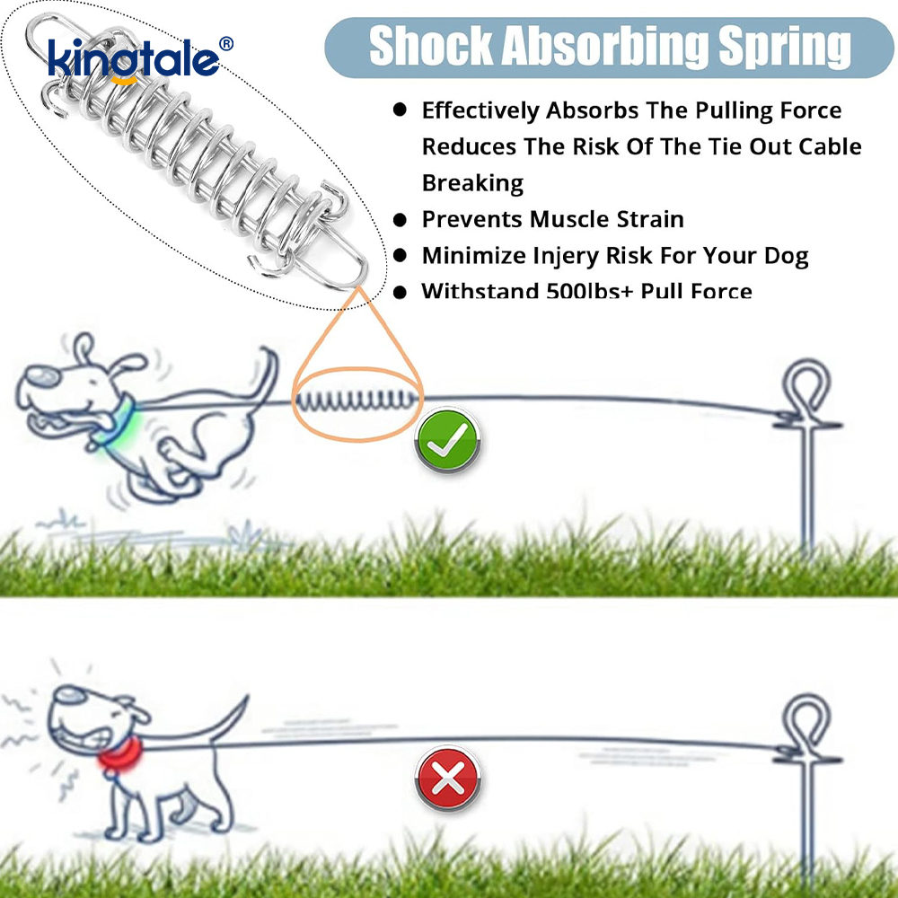 Cable cubierto de plástico reflectante para atar al perro con correa de entrenamiento para perros