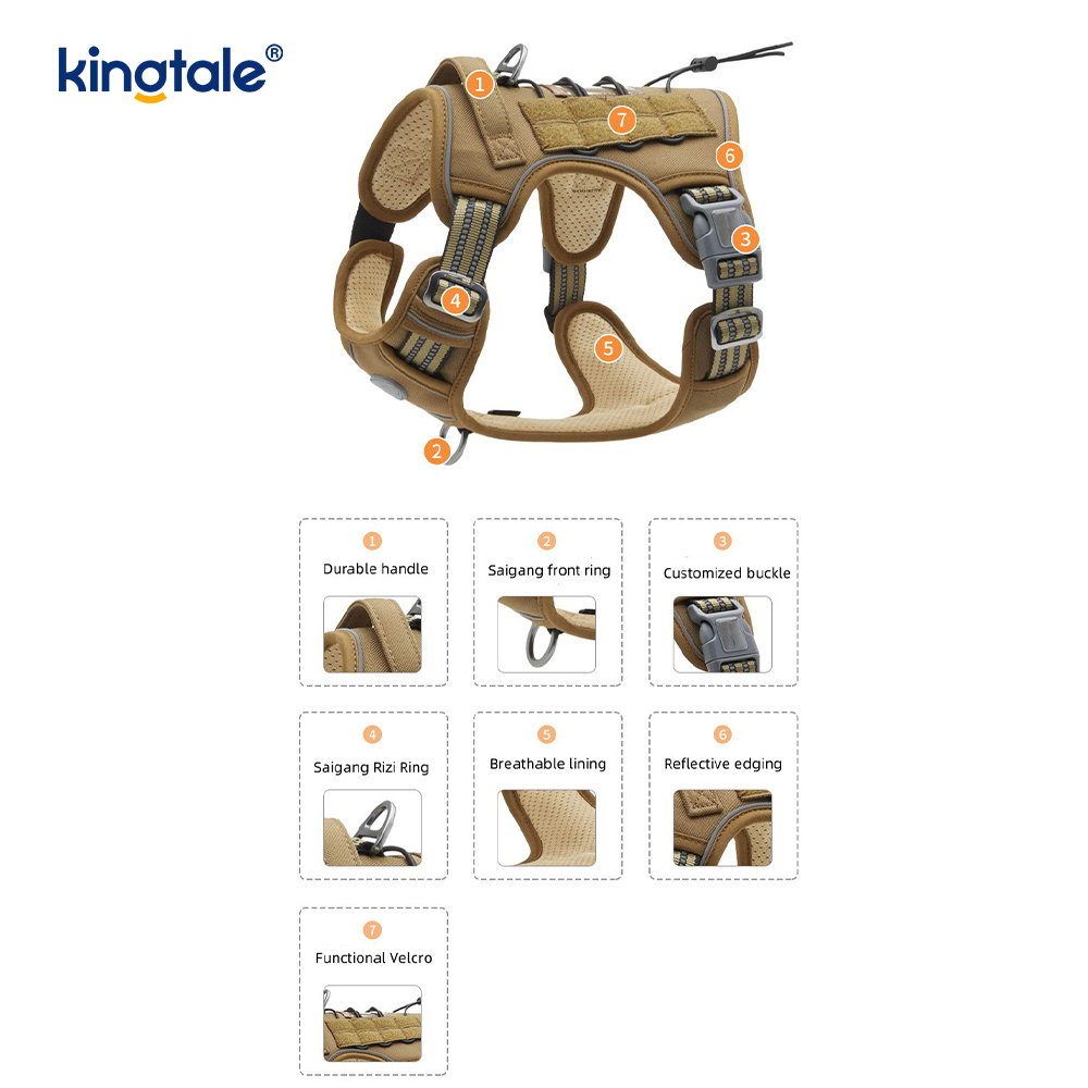 Sólido ningún pecho resistente de nylon de los arneses del entrenamiento del chaleco de la correa del perro del tirón