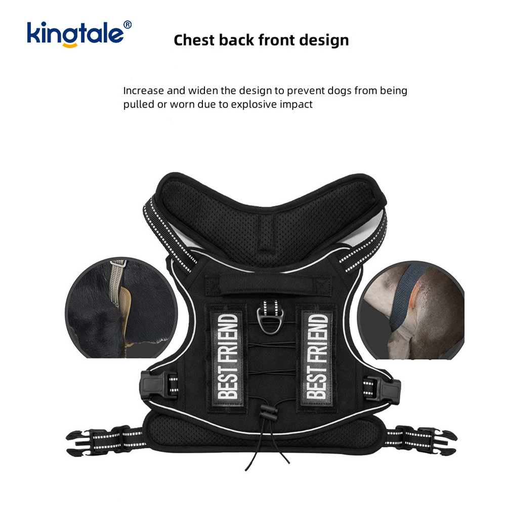 Sólido ningún pecho resistente de nylon de los arneses del entrenamiento del chaleco de la correa del perro del tirón