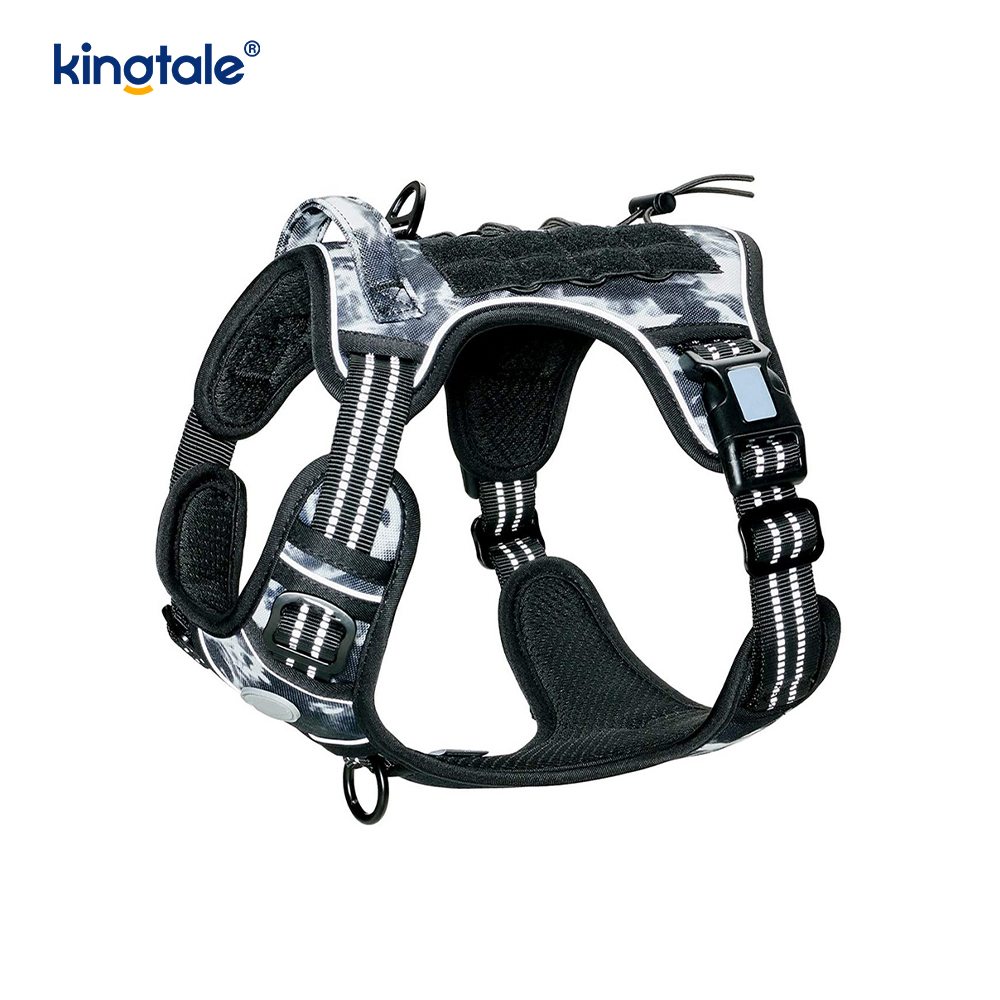 Sólido ningún pecho resistente de nylon de los arneses del entrenamiento del chaleco de la correa del perro del tirón