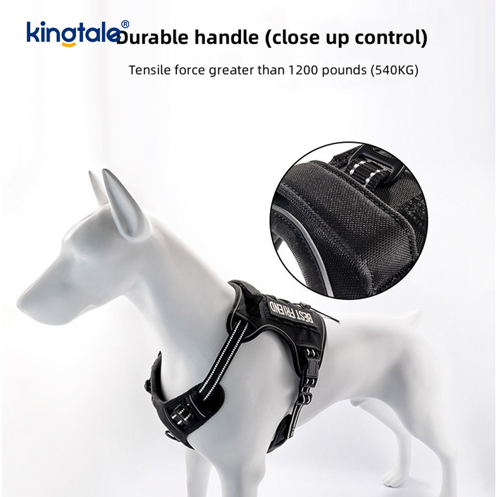 Sólido ningún pecho resistente de nylon de los arneses del entrenamiento del chaleco de la correa del perro del tirón