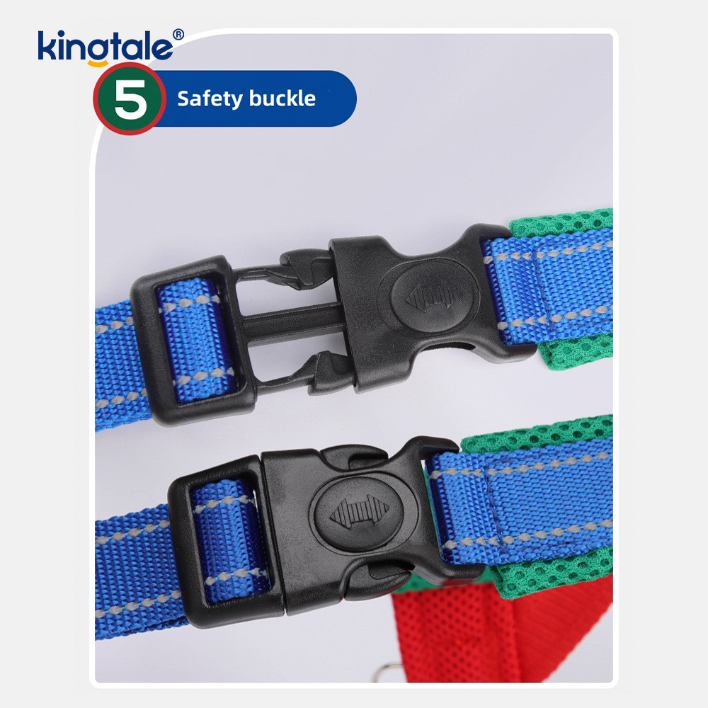Arnés reflectante de nailon ajustable para perros, venta al por mayor personalizado, menos conjunto