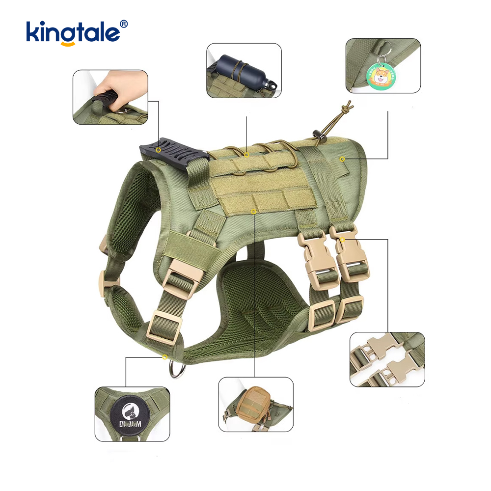 Arnés ajustable respirable modificado para requisitos particulares del perro de la malla grande resistente del chaleco