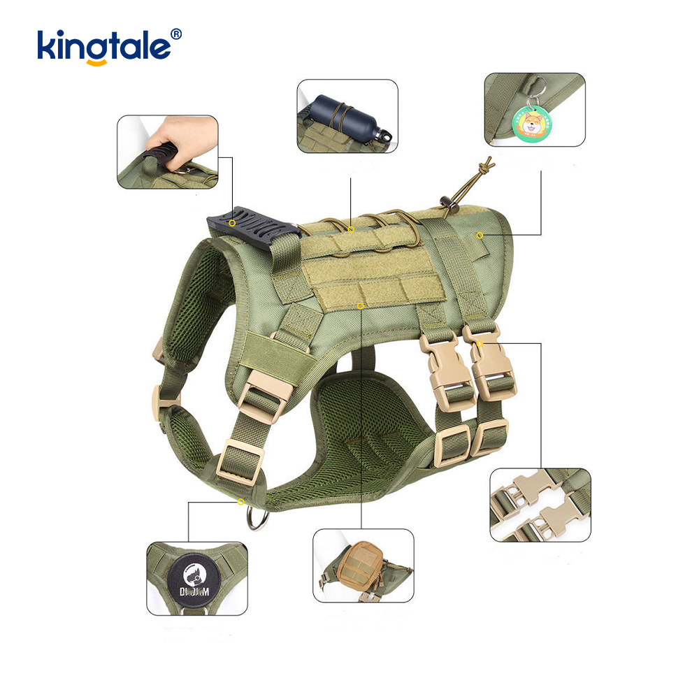 Arnés ajustable respirable modificado para requisitos particulares del perro de la malla grande resistente del chaleco