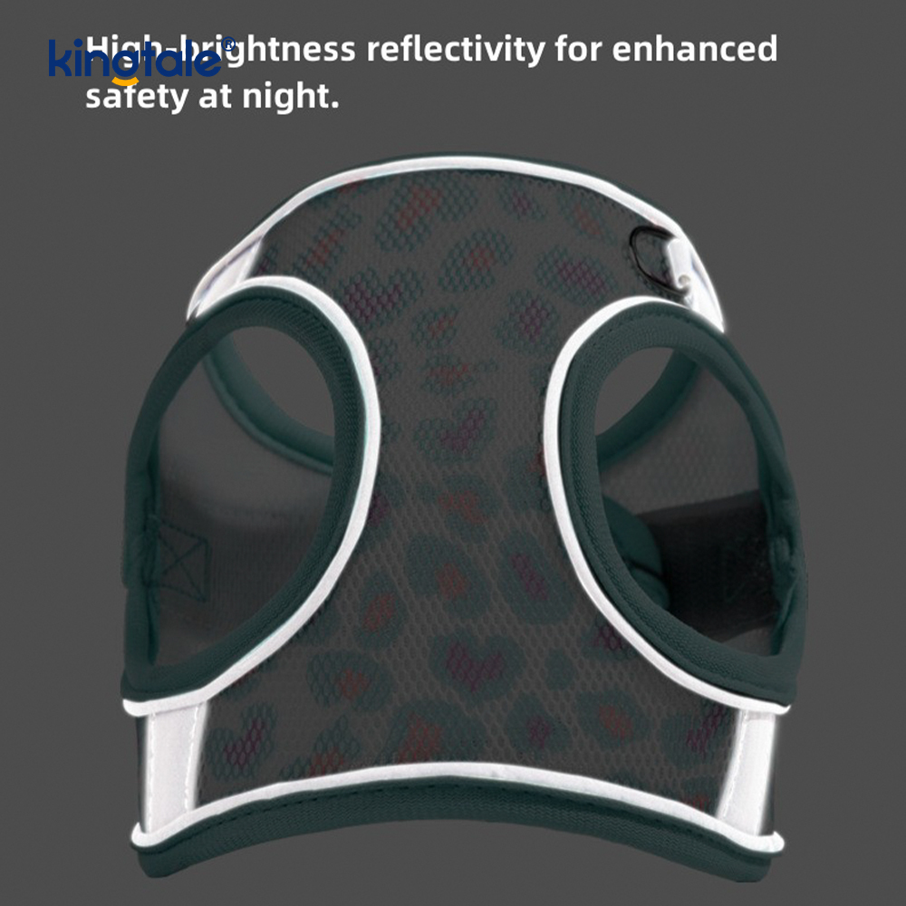 Correa antichoque reflectante para perro, arnés acolchado a la moda, estilo chaleco