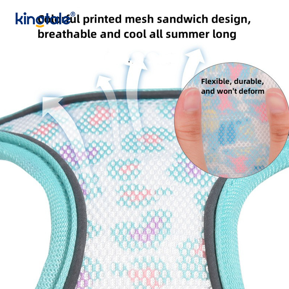 Correa antichoque reflectante para perro, arnés acolchado a la moda, estilo chaleco