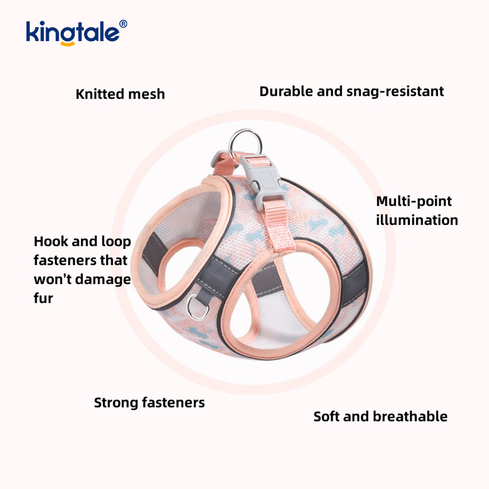 Correa antichoque reflectante para perro, arnés acolchado a la moda, estilo chaleco