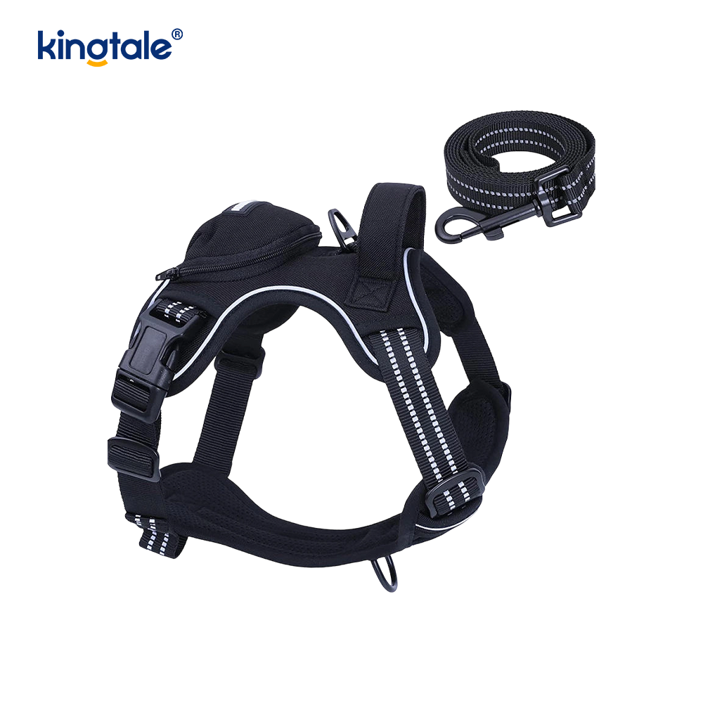 Ningún chaleco ajustable del animal doméstico de la obstrucción con el arnés reflexivo que camina del animal doméstico de la correa de perro