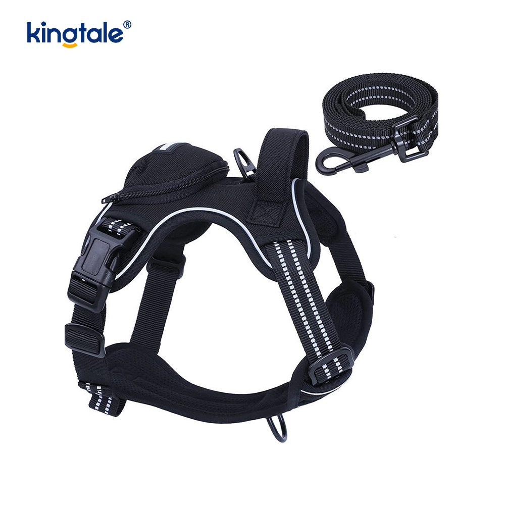 Ningún chaleco ajustable del animal doméstico de la obstrucción con el arnés reflexivo que camina del animal doméstico de la correa de perro