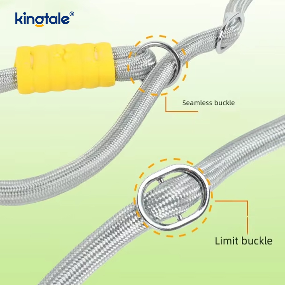 Ninguna correa colorida del resbalón del perro de la manija doble de nylon ajustable durable del tirón