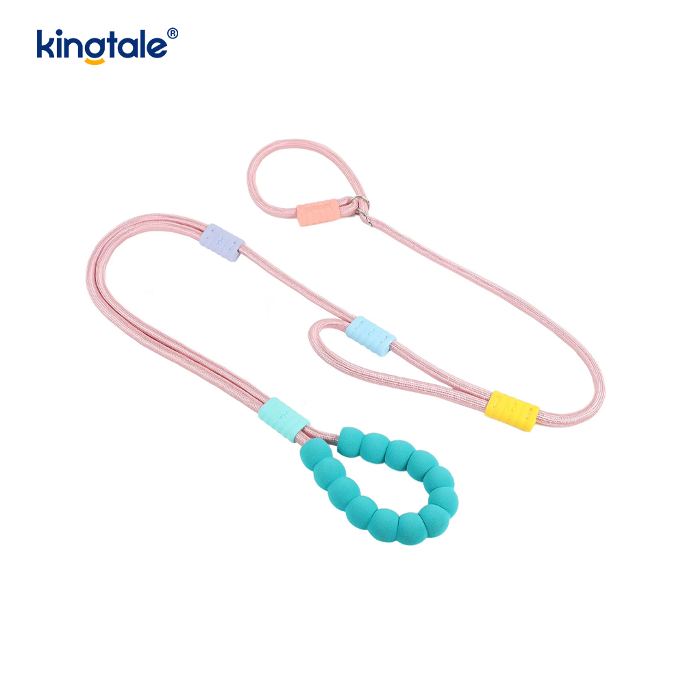 Ninguna correa colorida del resbalón del perro de la manija doble de nylon ajustable durable del tirón