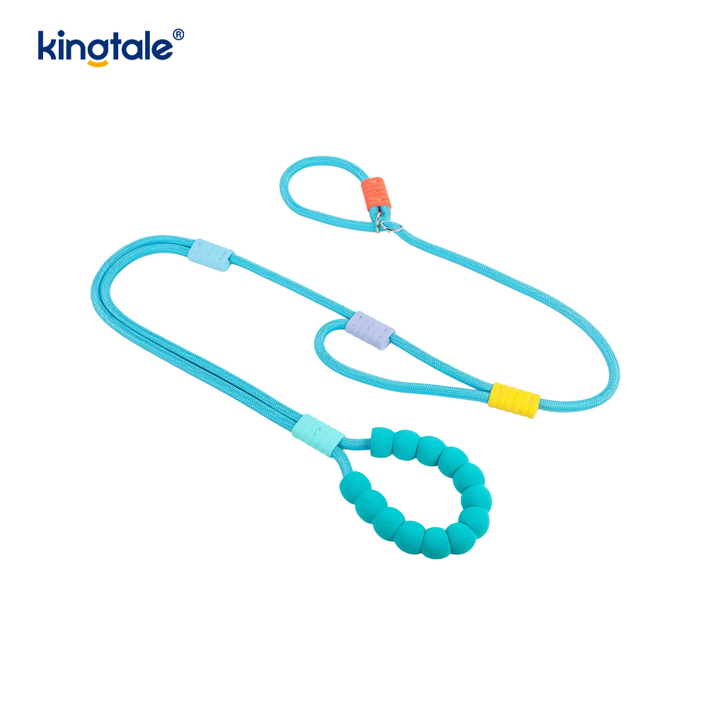 Ninguna correa colorida del resbalón del perro de la manija doble de nylon ajustable durable del tirón