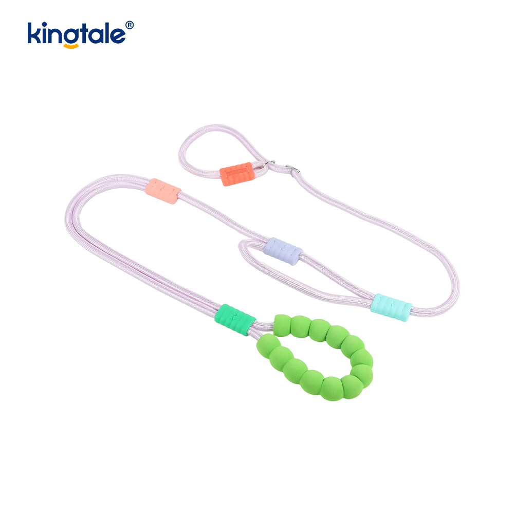 Ninguna correa colorida del resbalón del perro de la manija doble de nylon ajustable durable del tirón