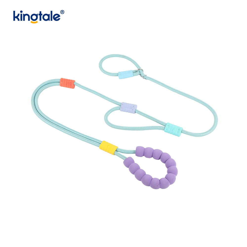 Ninguna correa colorida del resbalón del perro de la manija doble de nylon ajustable durable del tirón