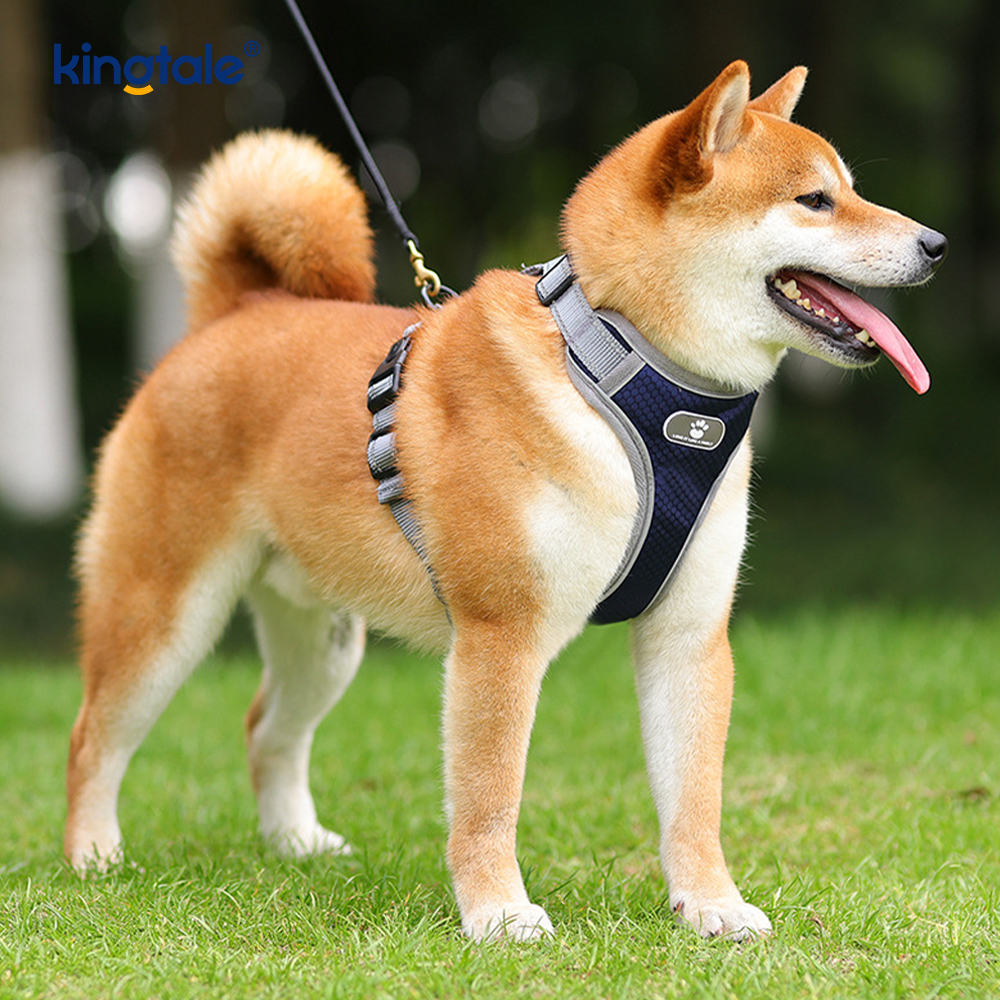 Arnés para mascotas sin tirones, acolchado suave y ajustable, chaleco reflectante Oxford para perros