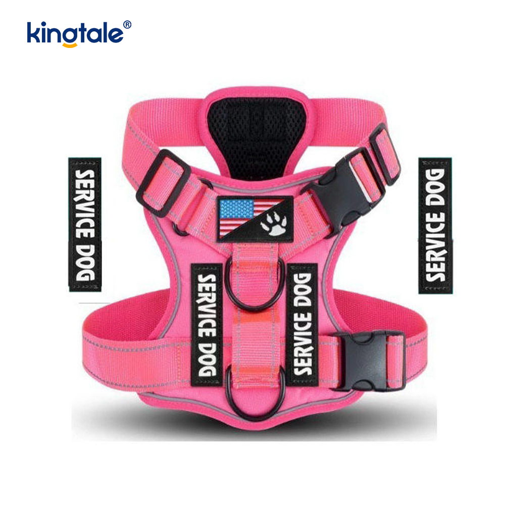 Arnés táctico resistente táctico reflexivo del perro del No-tirón para perros grandes