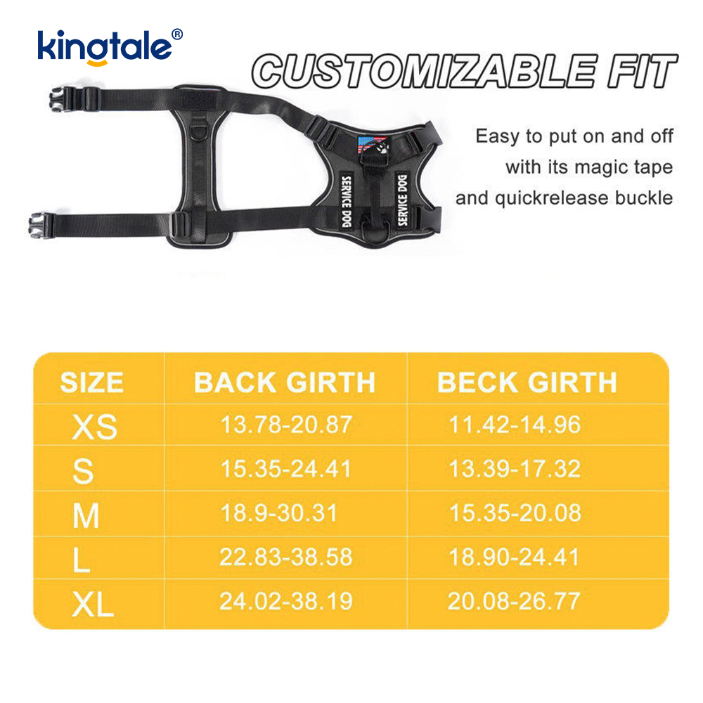 Arnés táctico resistente táctico reflexivo del perro del No-tirón para perros grandes