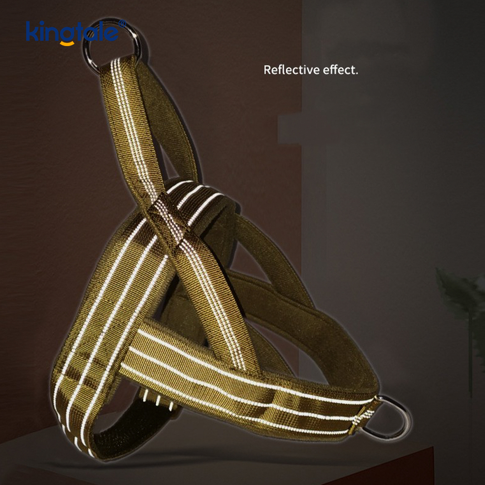 Táctico grande ningún arnés ajustable respirable del perro del tirón para entrenar