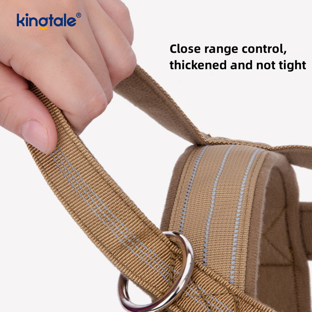 Táctico grande ningún arnés ajustable respirable del perro del tirón para entrenar