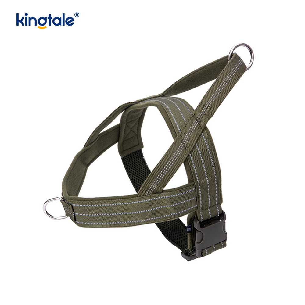 Táctico grande ningún arnés ajustable respirable del perro del tirón para entrenar