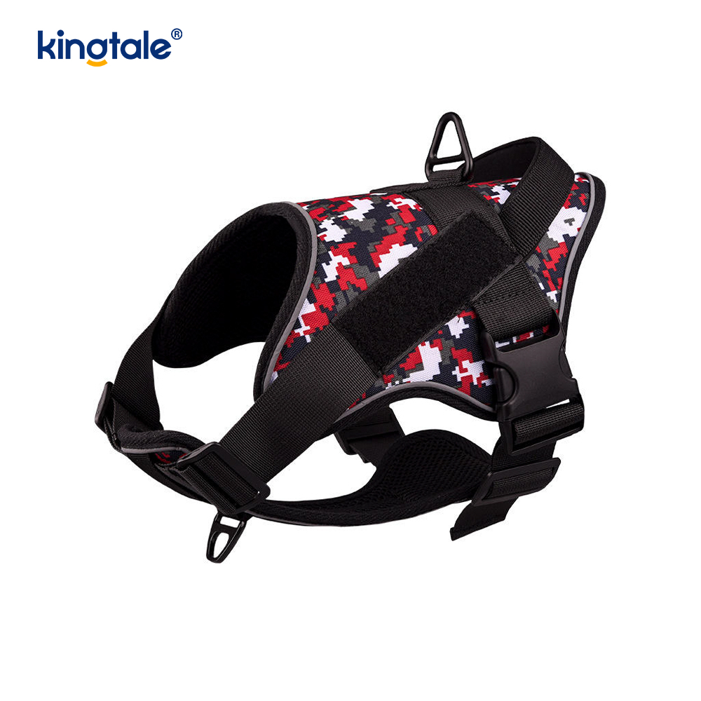 Arnés reflexivo ajustable táctico resistente del perro del chaleco del animal doméstico del tirón ningún