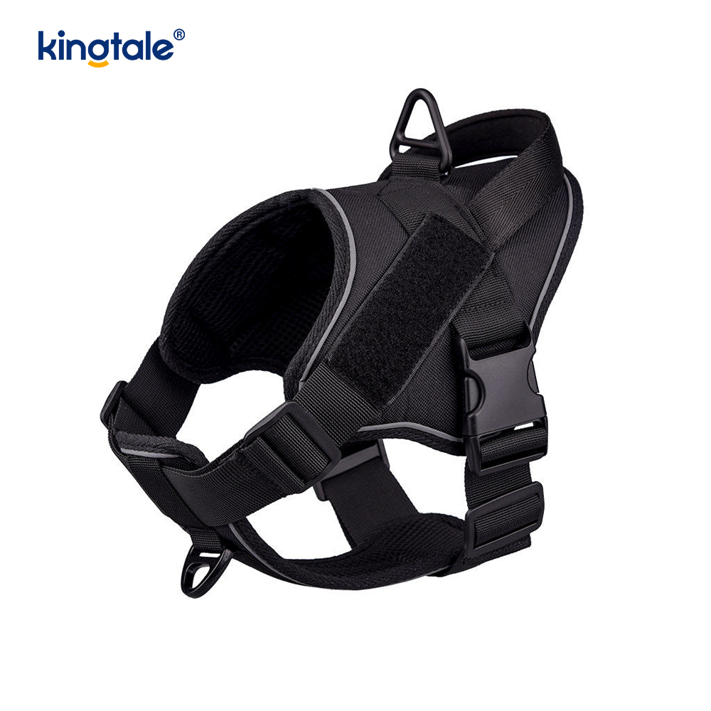 Arnés reflexivo ajustable táctico resistente del perro del chaleco del animal doméstico del tirón ningún