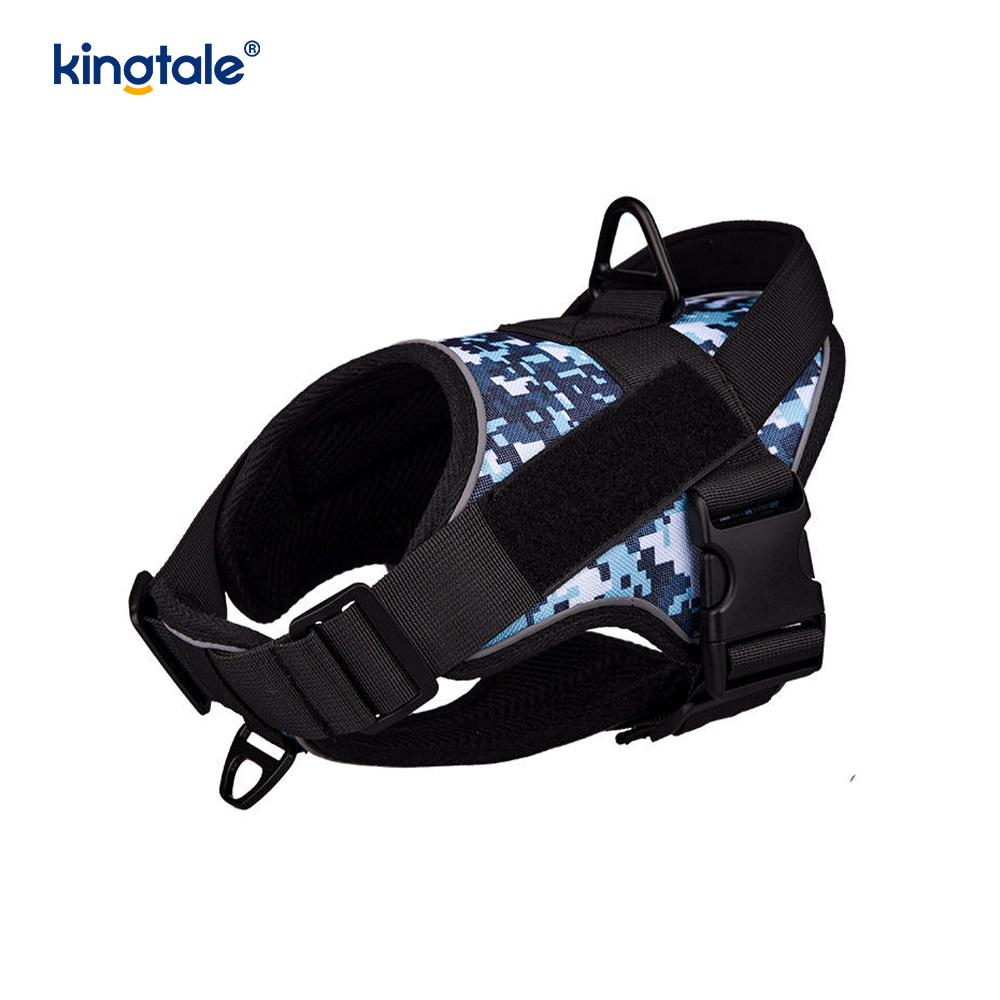 Arnés reflexivo ajustable táctico resistente del perro del chaleco del animal doméstico del tirón ningún