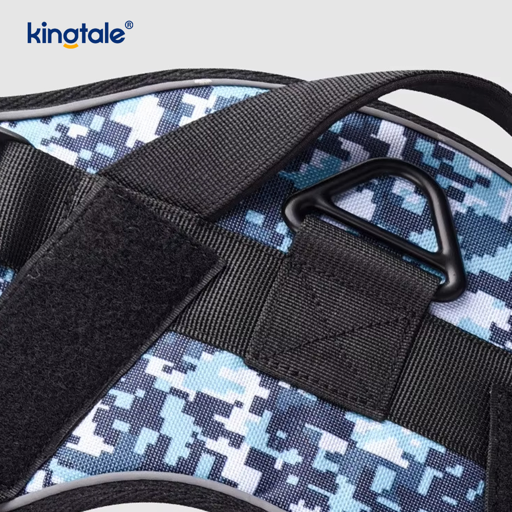 Arnés reflexivo ajustable táctico resistente del perro del chaleco del animal doméstico del tirón ningún