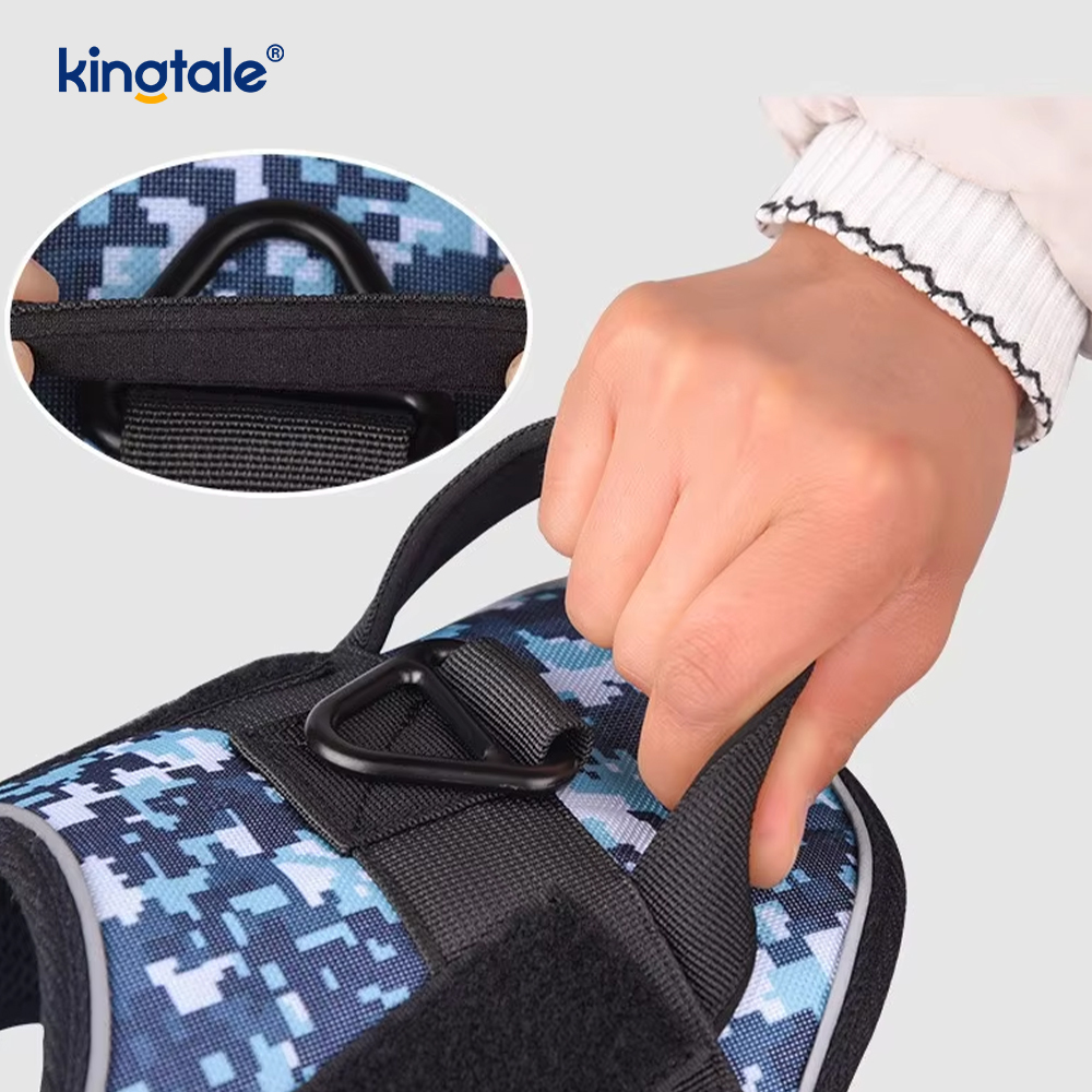 Arnés reflexivo ajustable táctico resistente del perro del chaleco del animal doméstico del tirón ningún