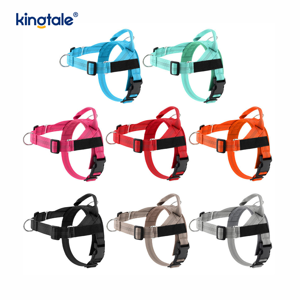 Ajustable durable reflexivo de encargo de la malla ningún arnés del perro del tirón
