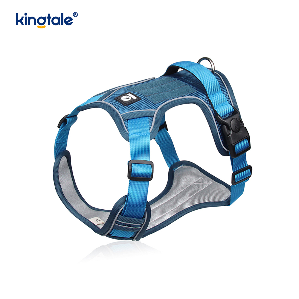 Arnés respirable ajustable reflexivo del deporte del remache de nylon con el correo de perro