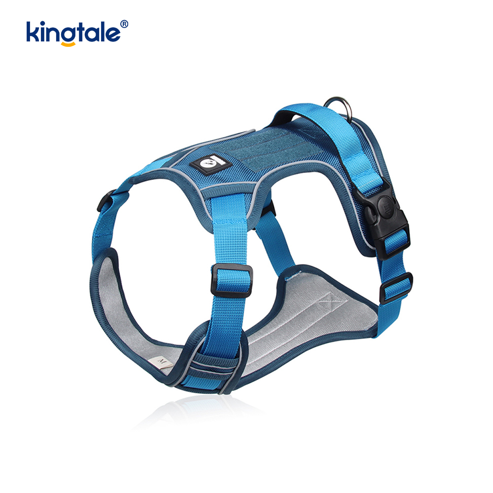 Arnés respirable ajustable reflexivo del deporte del remache de nylon con el correo de perro