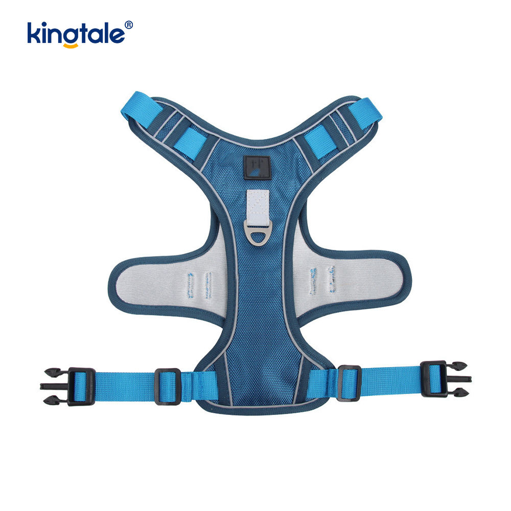 Arnés respirable ajustable reflexivo del deporte del remache de nylon con el correo de perro