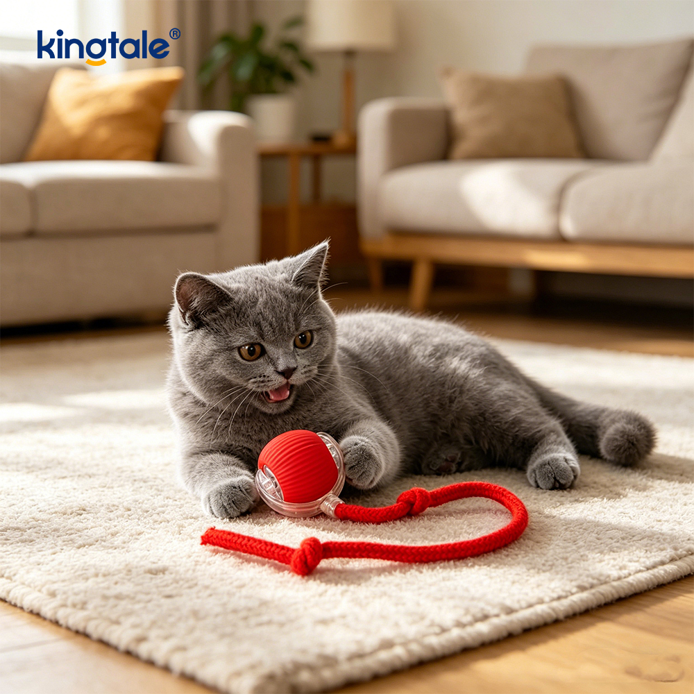Pelota automática de juguete para gatos con evitación automática de obstáculos