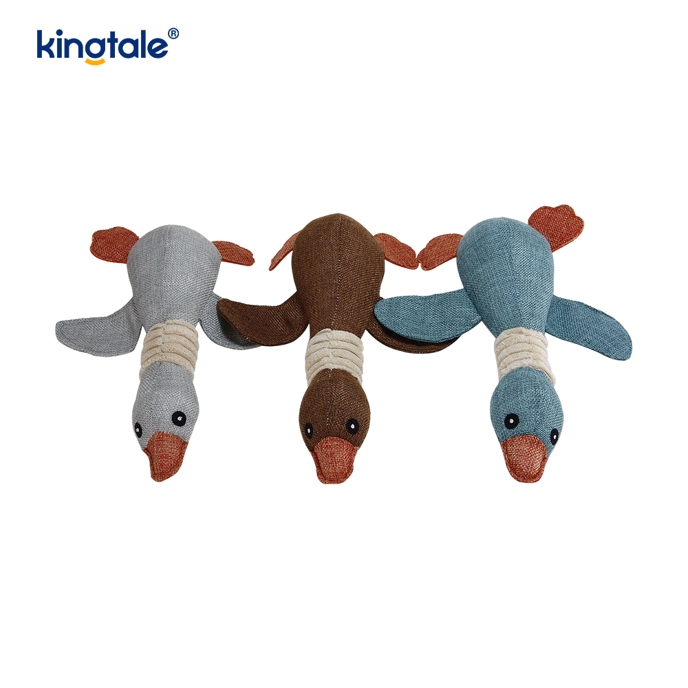 Juguete para mascotas de peluche chirriante en forma de ganso