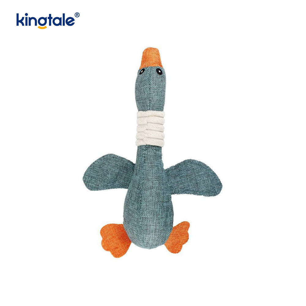 Juguete para mascotas de peluche chirriante en forma de ganso