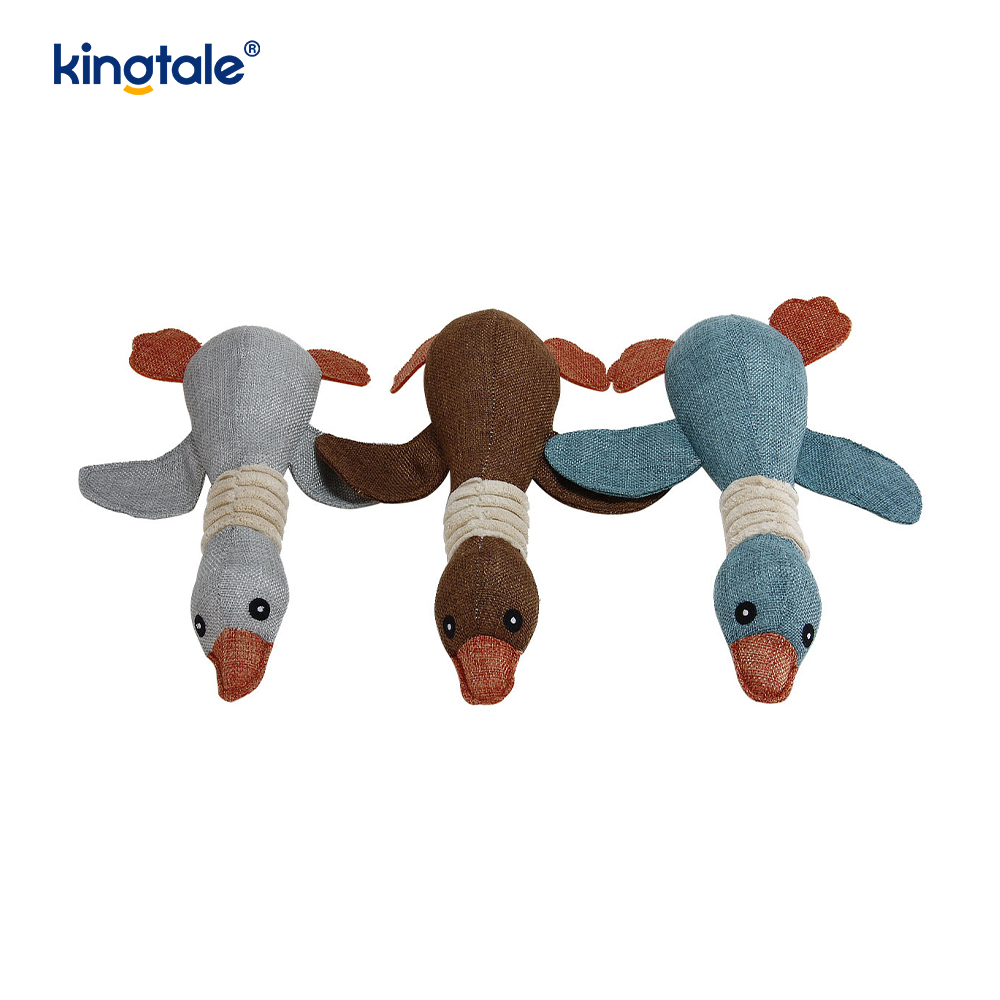 Juguete para mascotas de peluche chirriante en forma de ganso