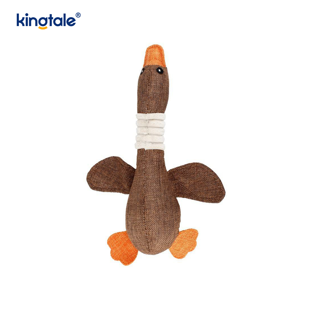 Juguete para mascotas de peluche chirriante en forma de ganso