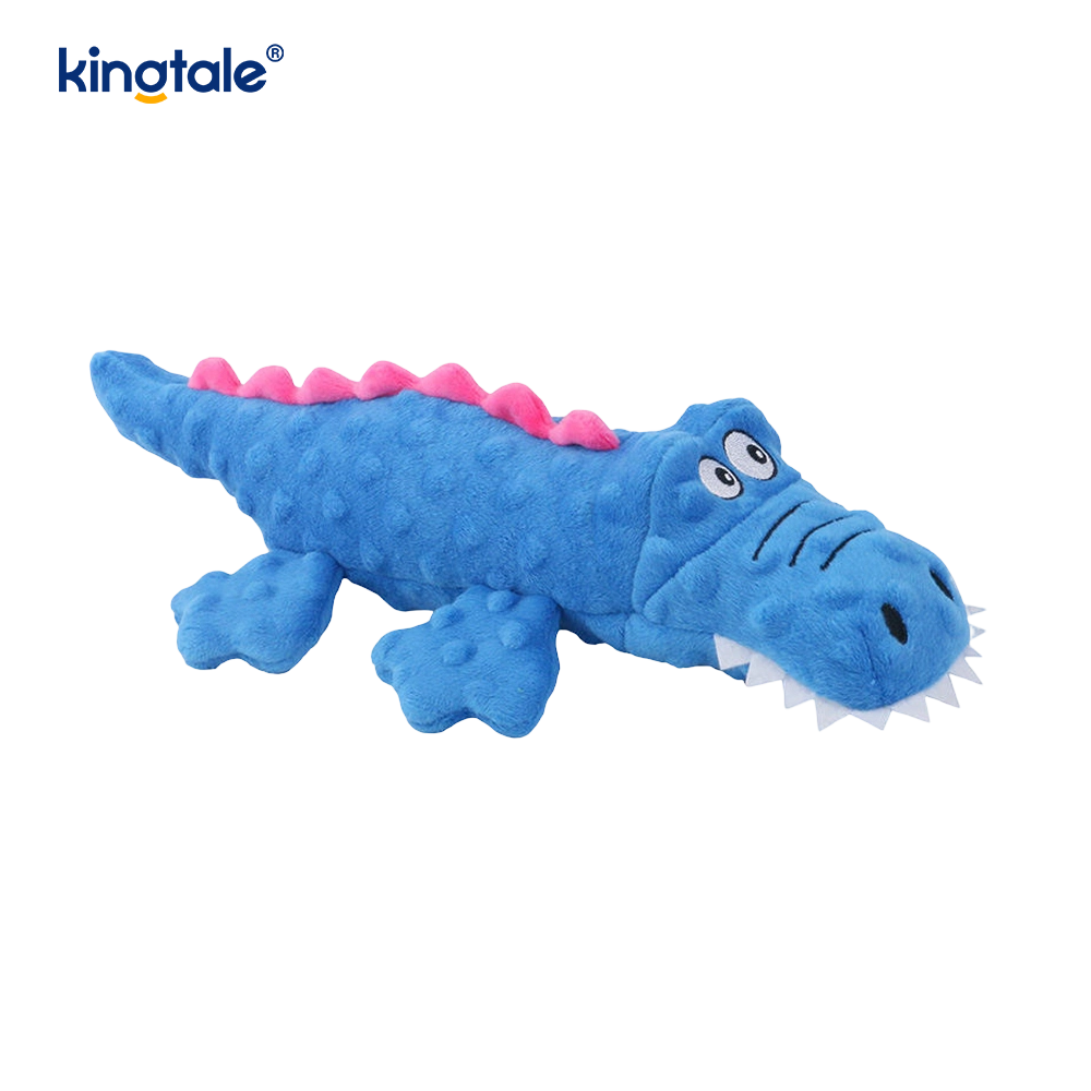 Juguete masticable para mascotas de peluche con voz de cocodrilo para perros