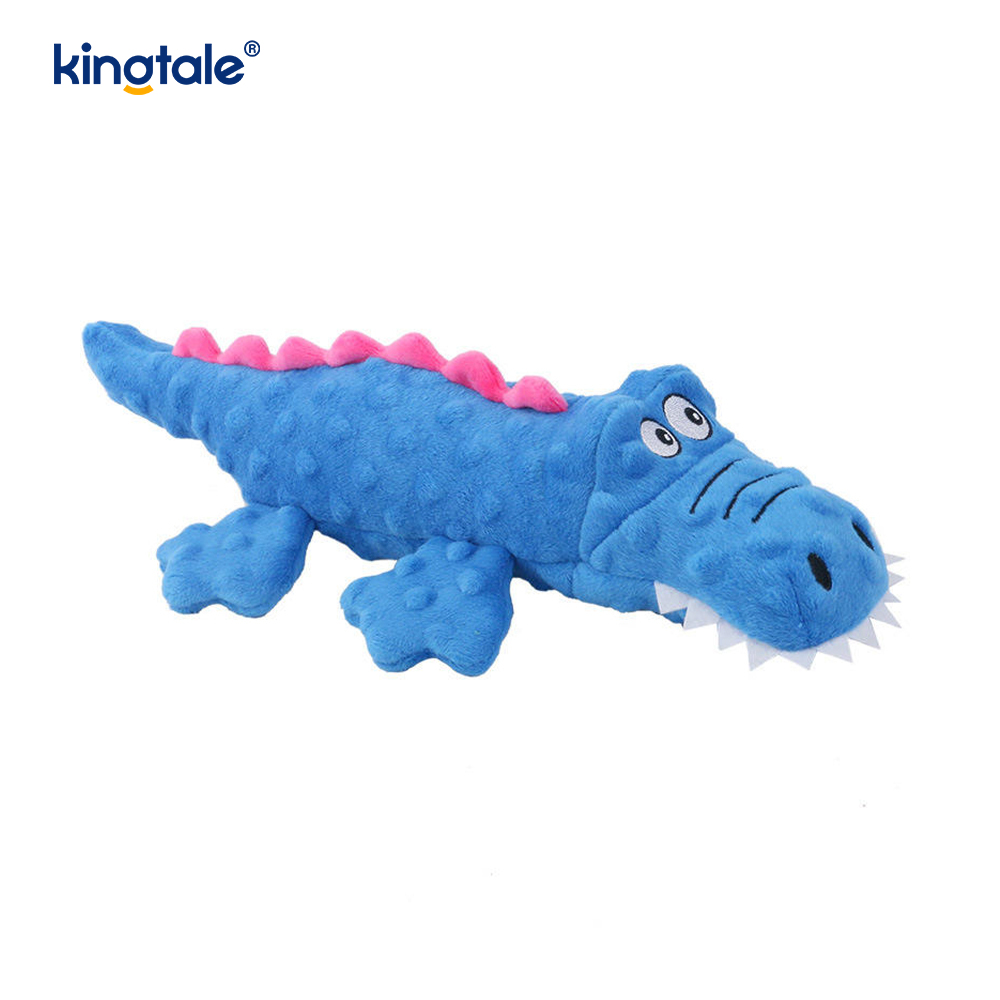 Juguete masticable para mascotas de peluche con voz de cocodrilo para perros