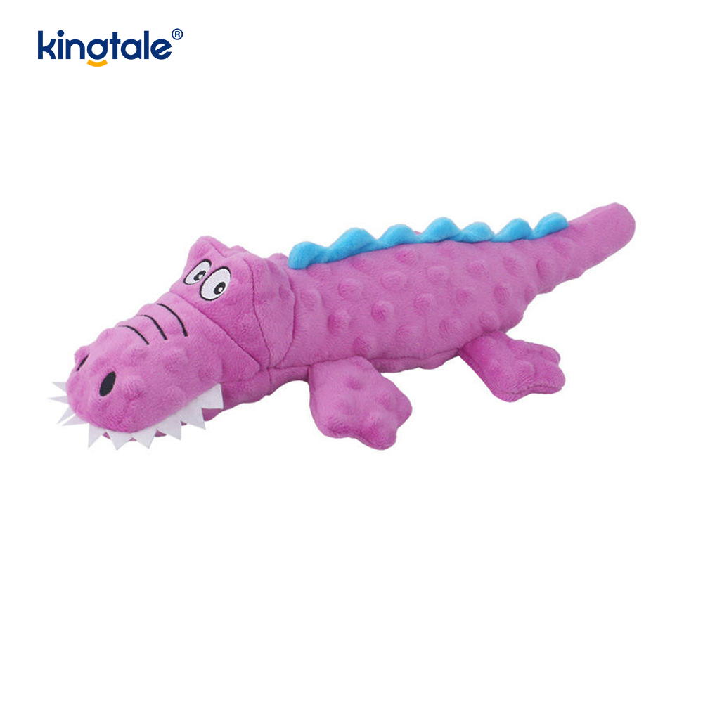 Juguete masticable para mascotas de peluche con voz de cocodrilo para perros