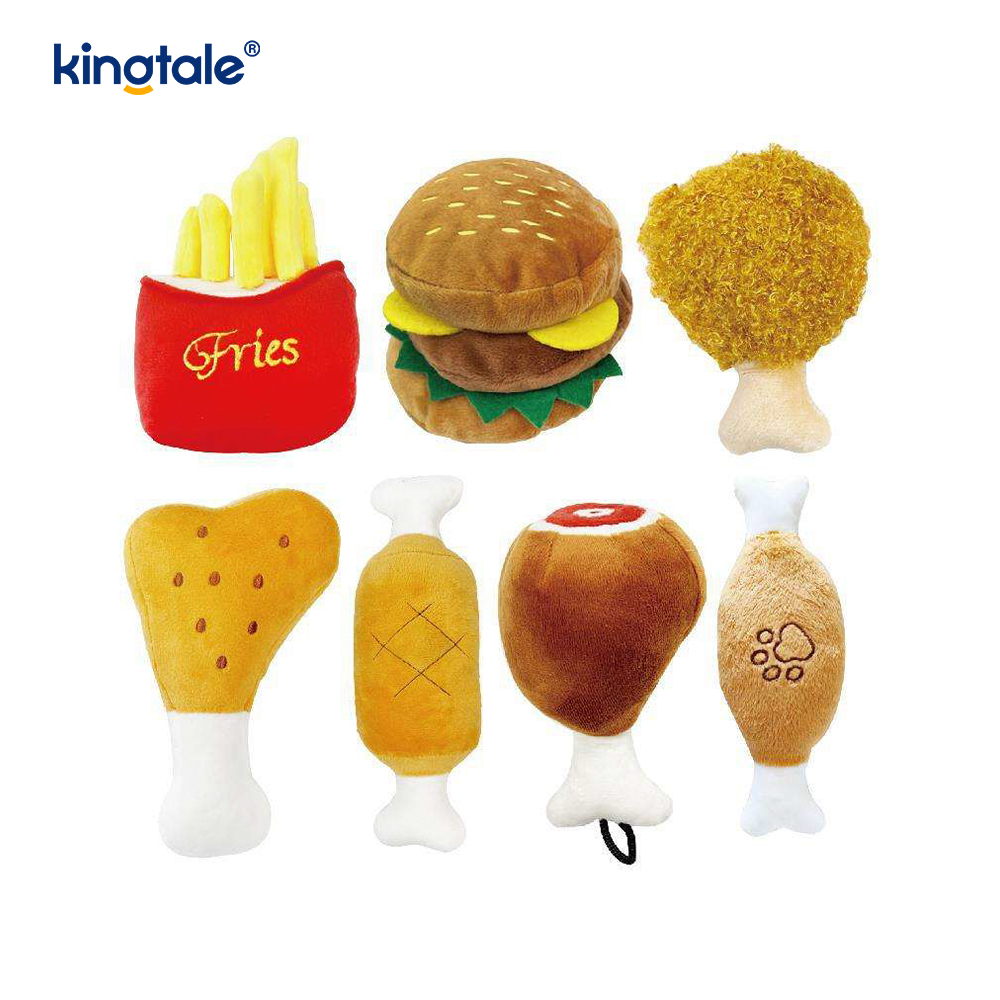Food Screaming Toy Hamburguesa, Patatas Fritas, Pata De Pollo para Perros Y Gatos