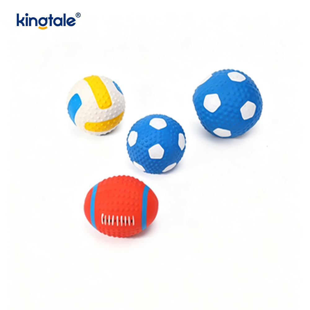 Juguetes chirriantes de látex para mascotas (fútbol, ​​fútbol, ​​voleibol)