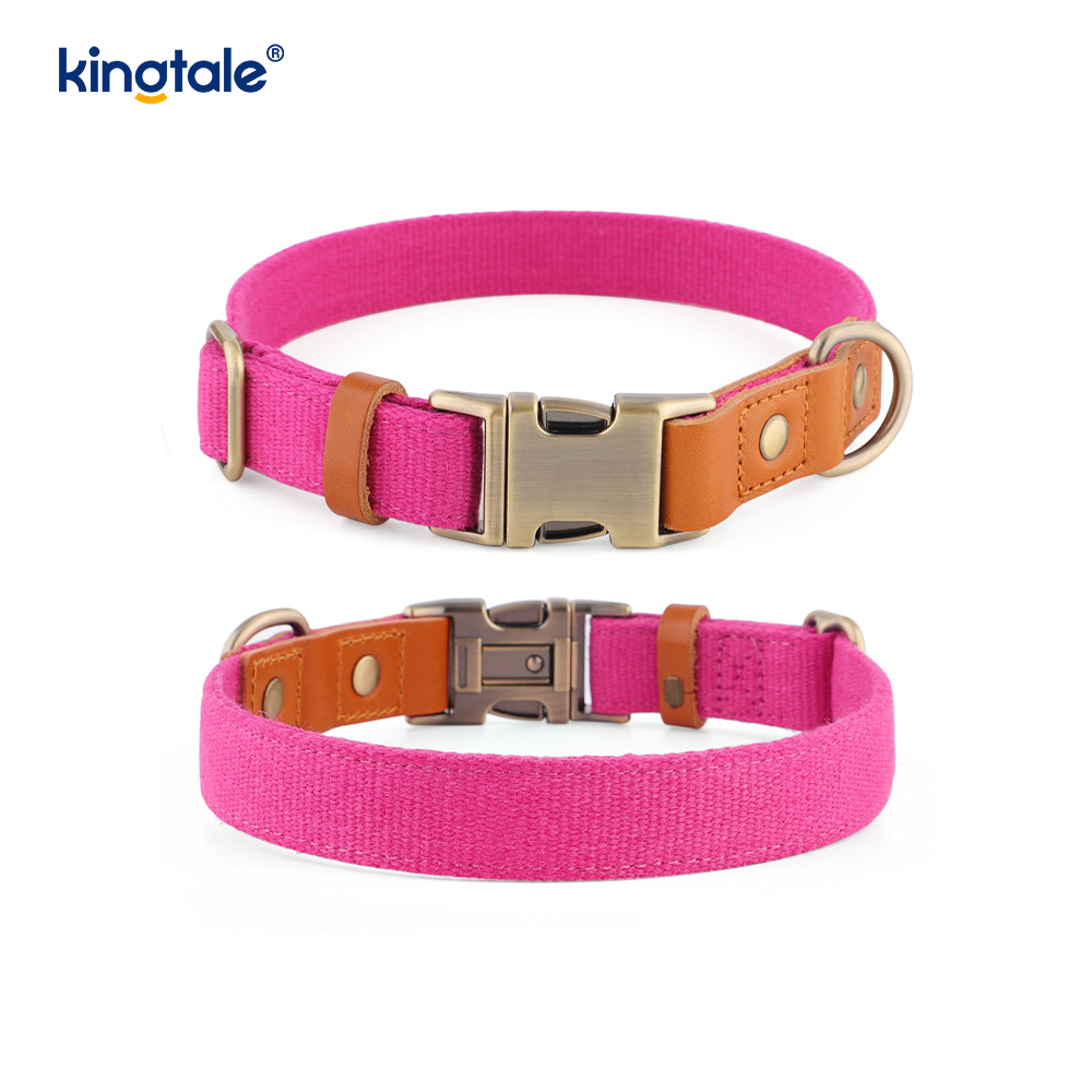 Collar para perros de cáñamo natural, duradero, transpirable y sin restricciones