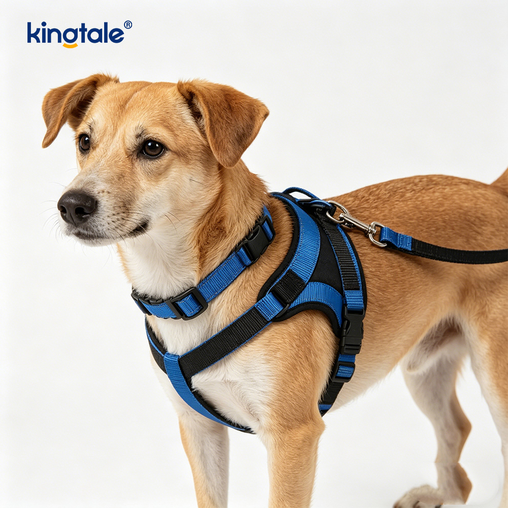 Collares reflectantes para mascotas con correa para perros manos libres cruzadas