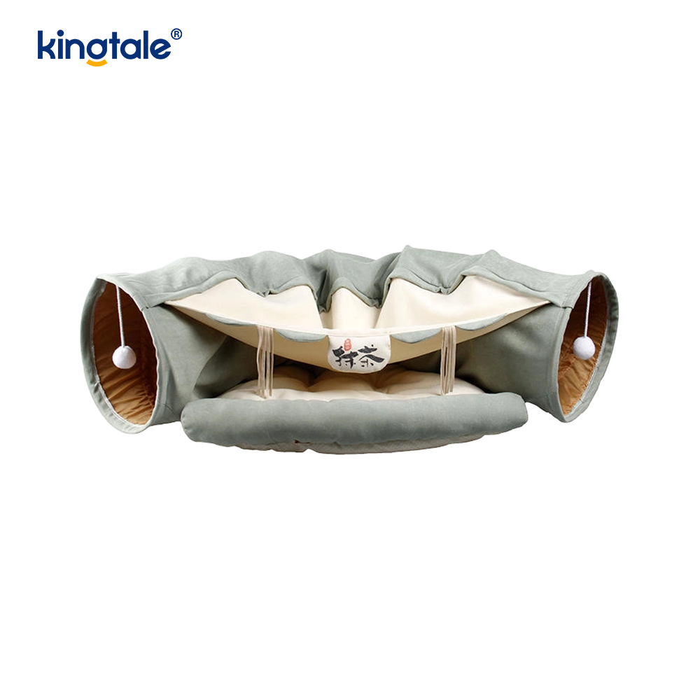 Túnel plegable para juegos de gatos, juguete interactivo, laberinto, casa para gatos, túneles interiores