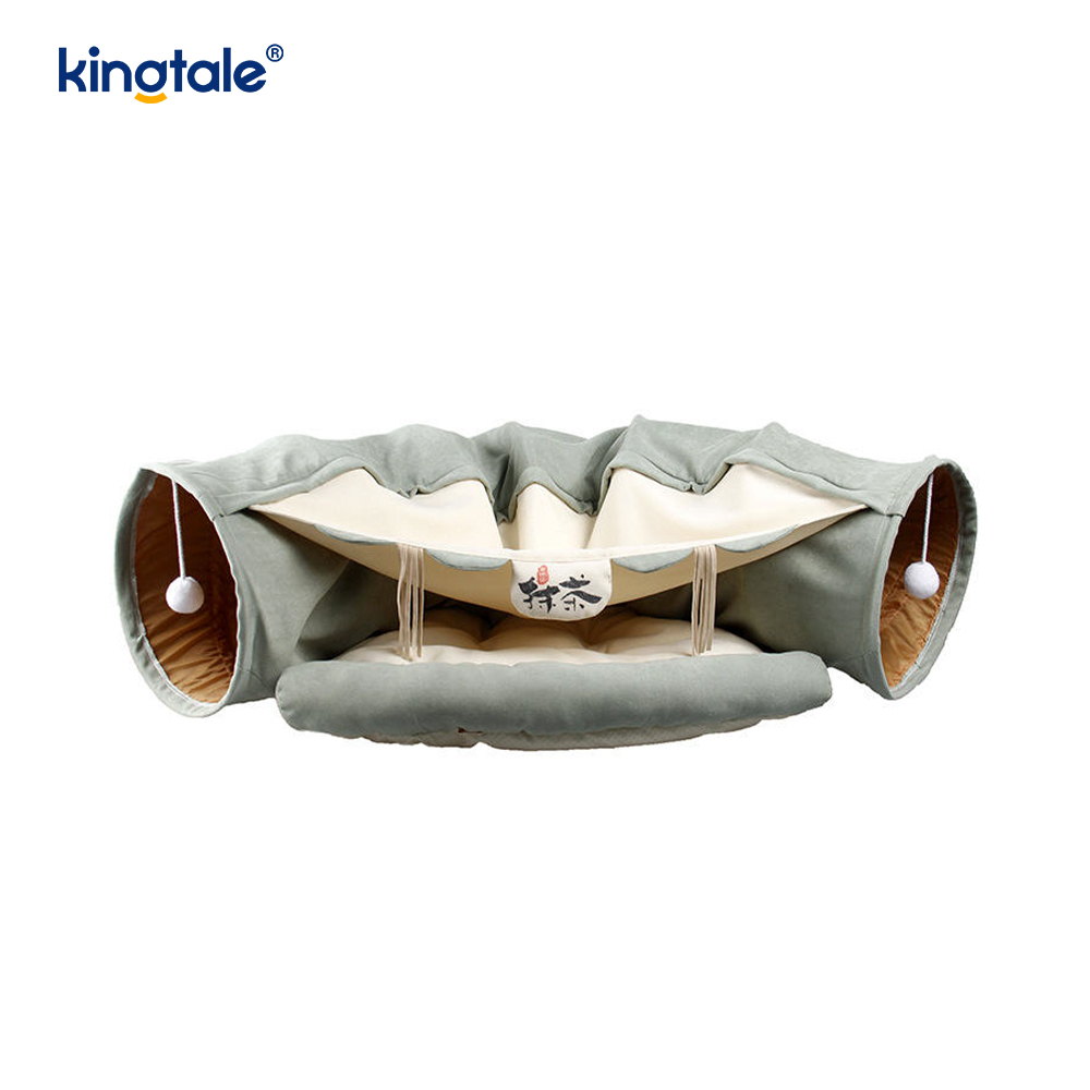 Túnel plegable para juegos de gatos, juguete interactivo, laberinto, casa para gatos, túneles interiores