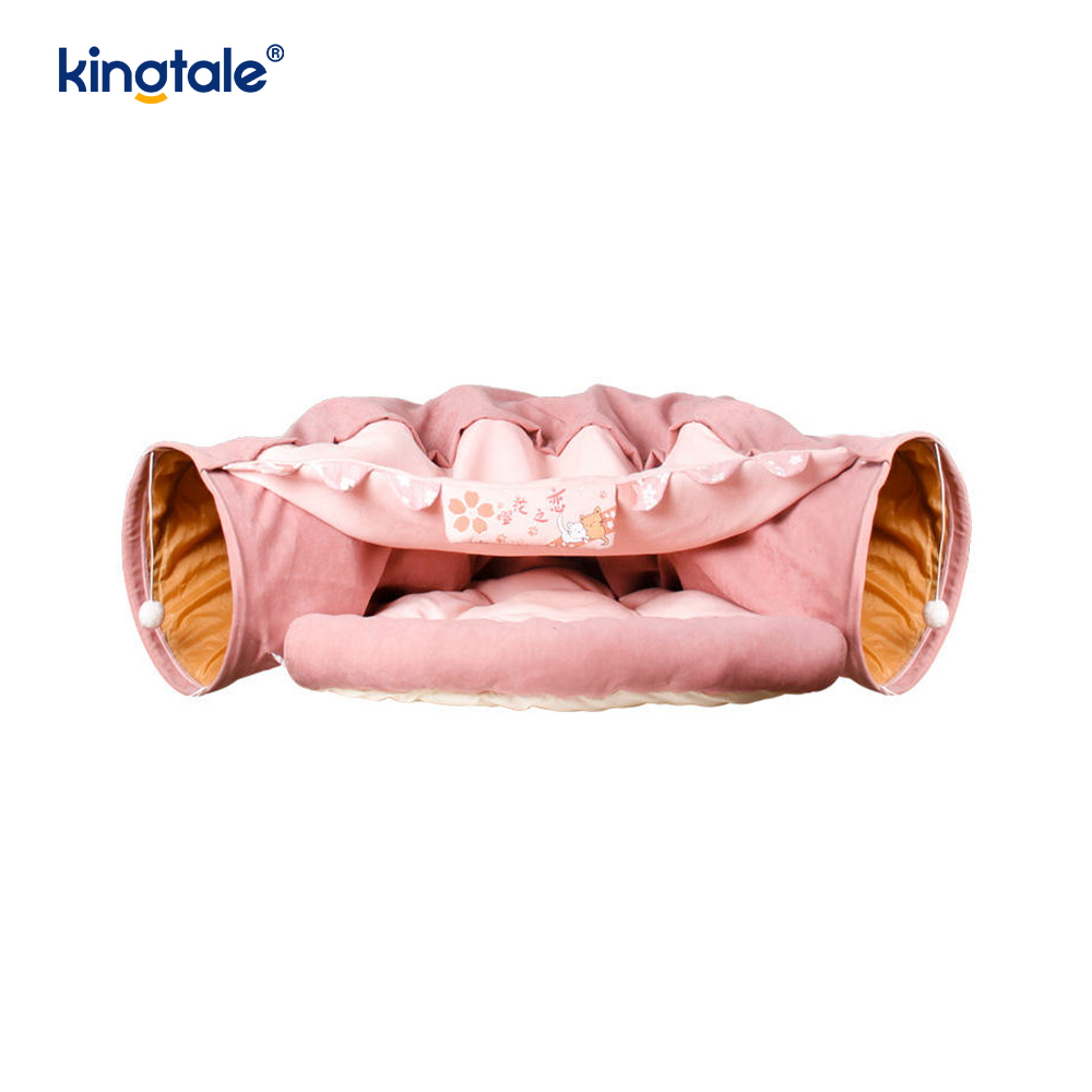 Túnel plegable para juegos de gatos, juguete interactivo, laberinto, casa para gatos, túneles interiores