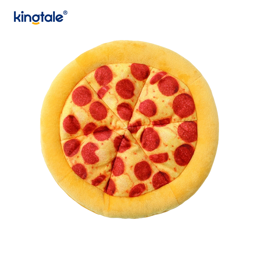 Divertidos juguetes masticables chirriantes para mascotas: pizza y donas