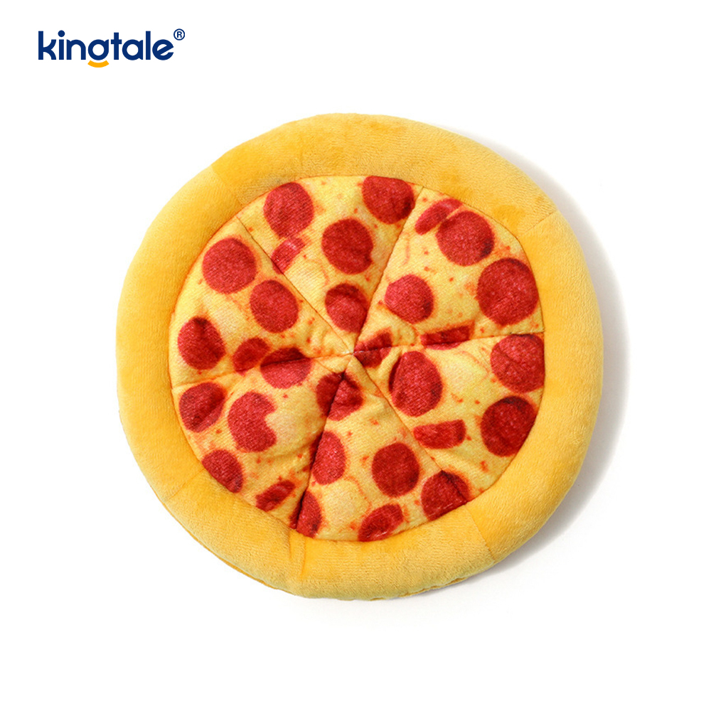Divertidos juguetes masticables chirriantes para mascotas: pizza y donas